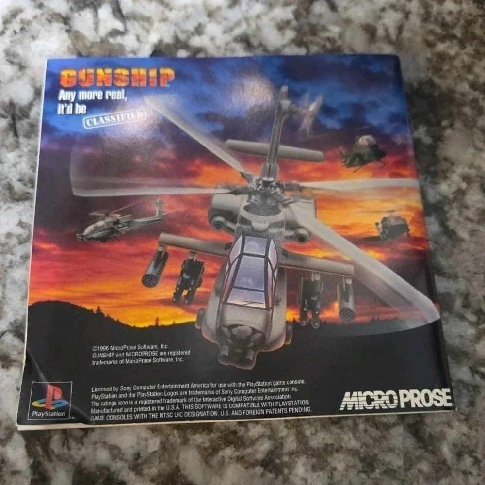 PlayStation Gunship Complete with Manual Micro Prose Vintage‎ 1996